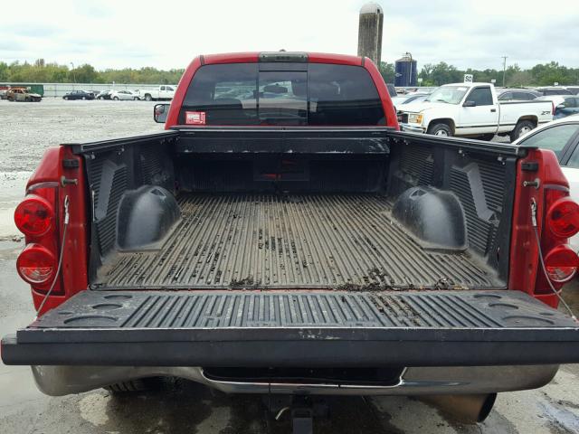 3D7KR28A57G826216 - 2007 DODGE RAM 2500 S RED photo 9