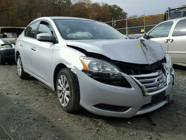 3N1AB7AP5FL655238 - 2015 NISSAN SENTRA S SILVER photo 1