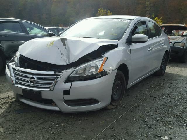 3N1AB7AP5FL655238 - 2015 NISSAN SENTRA S SILVER photo 2