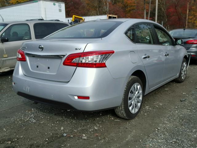 3N1AB7AP5FL655238 - 2015 NISSAN SENTRA S SILVER photo 4