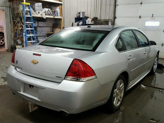 2G1WB5E38E1144730 - 2014 CHEVROLET IMPALA LIM SILVER photo 4