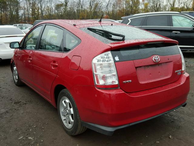 JTDKB20U067058045 - 2006 TOYOTA PRIUS RED photo 3