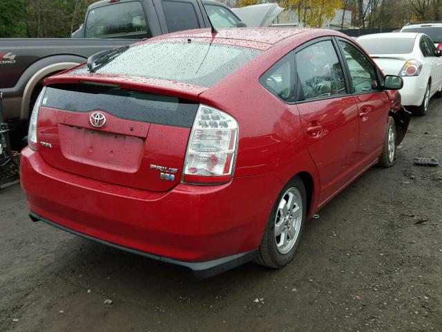 JTDKB20U067058045 - 2006 TOYOTA PRIUS RED photo 4