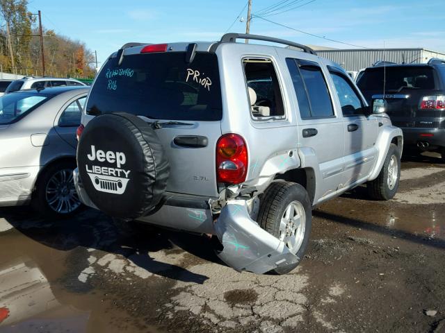 1J4GL58K63W634157 - 2003 JEEP LIBERTY LI SILVER photo 4