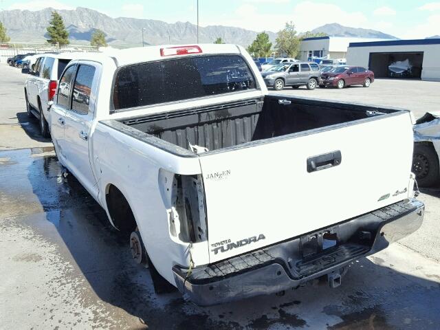 5TFHW5F10CX212424 - 2012 TOYOTA TUNDRA CRE WHITE photo 3