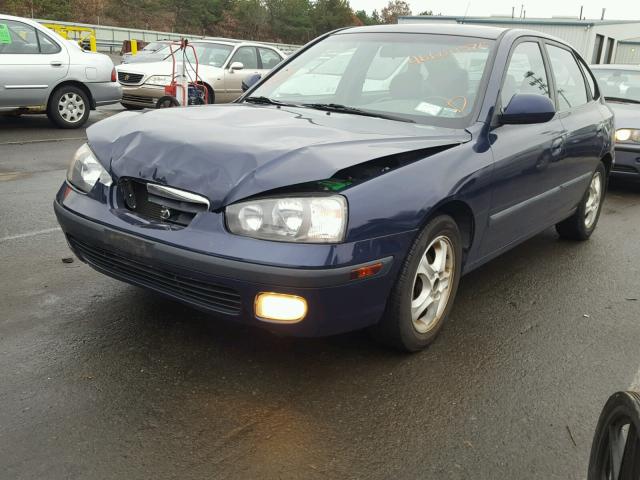 KMHDN55DX3U095431 - 2003 HYUNDAI ELANTRA GL BLUE photo 2