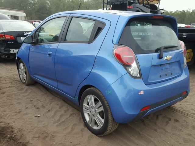 KL8CD6S99DC569622 - 2013 CHEVROLET SPARK 1LT Синий фото 3