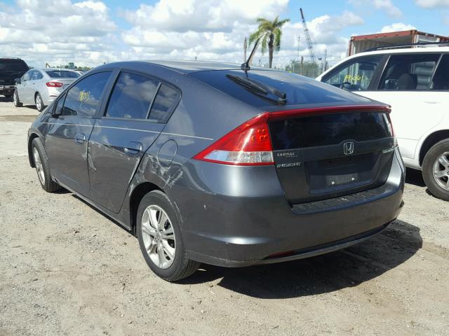 JHMZE2H73AS003176 - 2010 HONDA INSIGHT EX GRAY photo 3