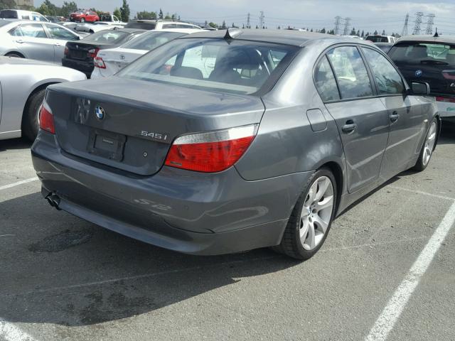 WBANB33575B089373 - 2005 BMW 545 I GRAY photo 4