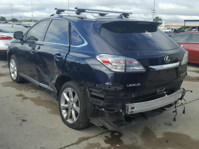 JTJZK1BA3A2406001 - 2010 LEXUS RX BLUE photo 3