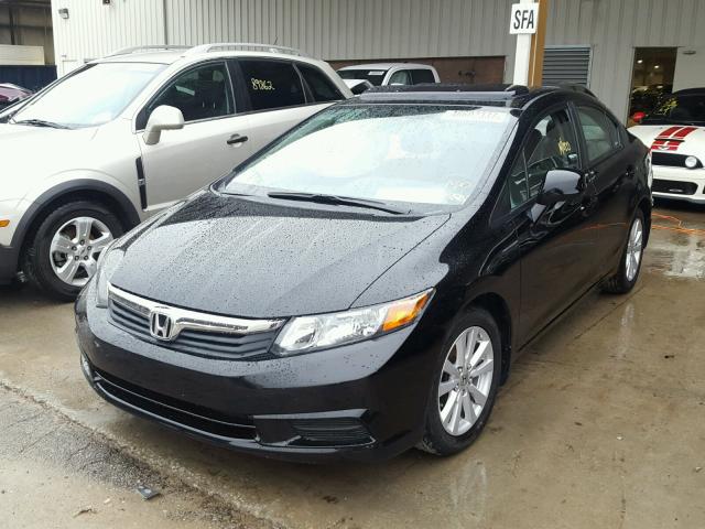19XFB2F86CE109278 - 2012 HONDA CIVIC EX შავი ფოტო 2