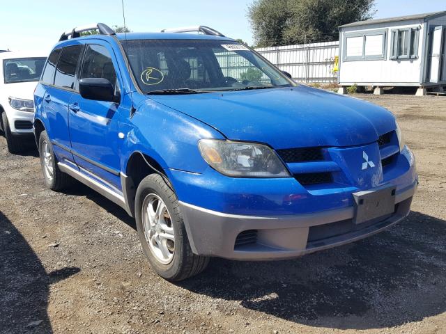 JA4LX31GX3U039885 - 2003 MITSUBISHI OUTLANDER BLUE photo 1