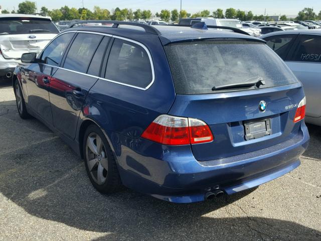 WBANN73557CN04752 - 2007 BMW 530 XIT BLUE photo 3