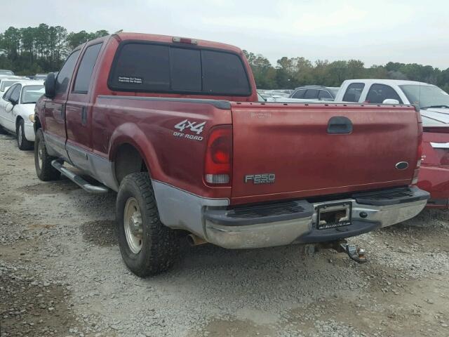 1FTNW21LX2EB68372 - 2002 FORD F250 SUPER WHITE photo 3