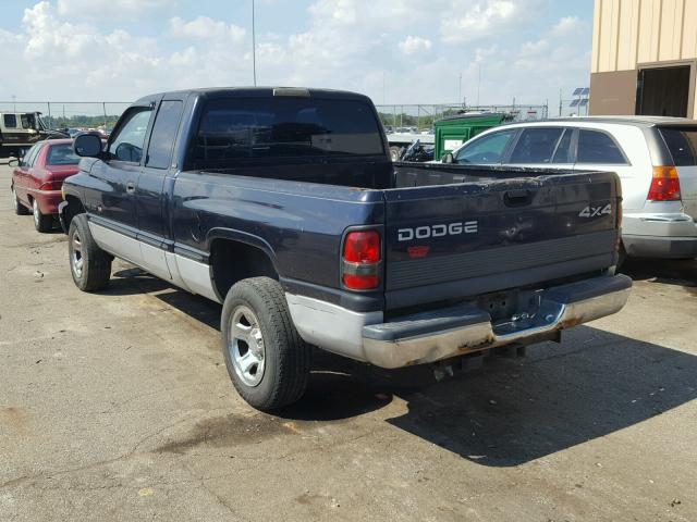 3B7HF13Z9XM595360 - 1999 DODGE RAM 1500 BLUE photo 3