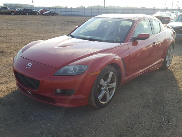 JM1FE173440117782 - 2004 MAZDA RX8 RED photo 2