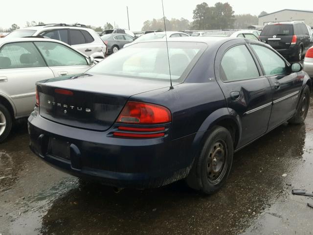 1B3EJ46X31N611922 - 2001 DODGE STRATUS SE BLUE photo 4