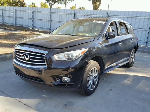 5N1AL0MN6DC320361 - 2013 INFINITI JX35 BASE BLACK photo 2