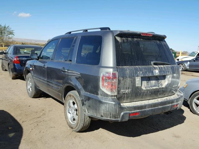 2HKYF18587H513288 - 2007 HONDA PILOT EXL GRAY photo 3