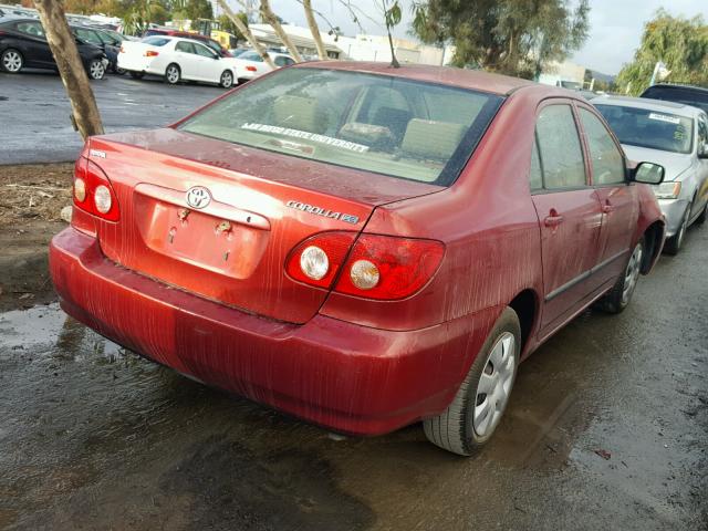 JTDBR32E460069467 - 2006 TOYOTA COROLLA CE RED photo 4