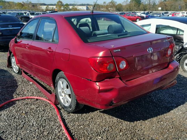 2T1BR32E07C794149 - 2007 TOYOTA COROLLA CE BURGUNDY photo 3