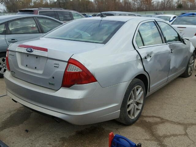 3FAHP0CG0AR162175 - 2010 FORD FUSION SEL SILVER photo 4