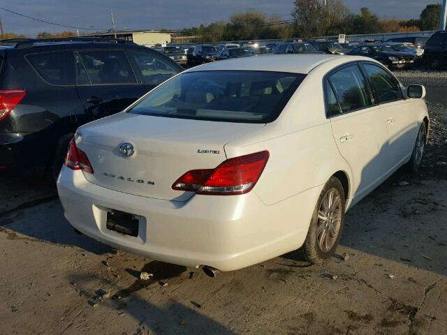 4T1BK36B87U217291 - 2007 TOYOTA AVALON WHITE photo 4