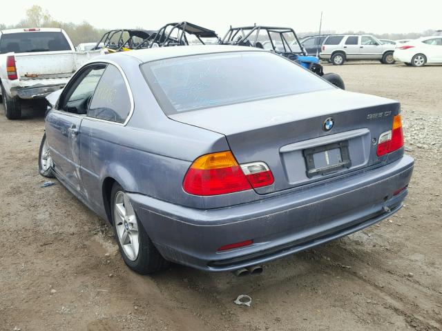 WBABN33443PG61097 - 2003 BMW 325 CI BLUE photo 3