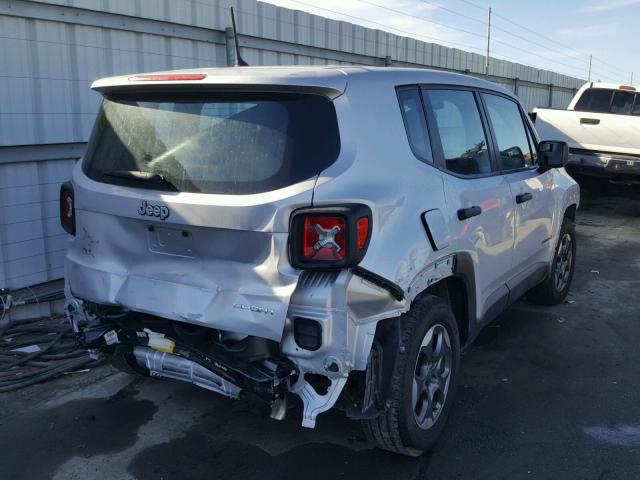 ZACCJAAT0FPB15645 - 2015 JEEP RENEGADE S SILVER photo 4