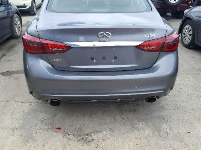 JN1EV7AR6JM439813 - 2018 INFINITI Q50 LUXE GRAY photo 9