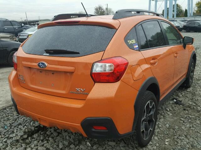 JF2GPACC8F8296211 - 2015 SUBARU XV CROSSTR ORANGE photo 4