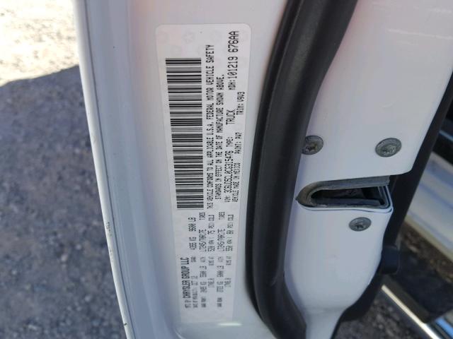 3C6UD5CL0CG315476 - 2012 DODGE RAM 2500 S WHITE photo 10