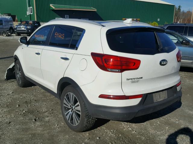 KNDPCCAC8F7701269 - 2015 KIA SPORTAGE E WHITE photo 3