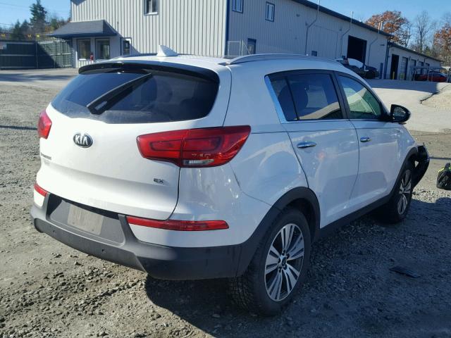 KNDPCCAC8F7701269 - 2015 KIA SPORTAGE E WHITE photo 4