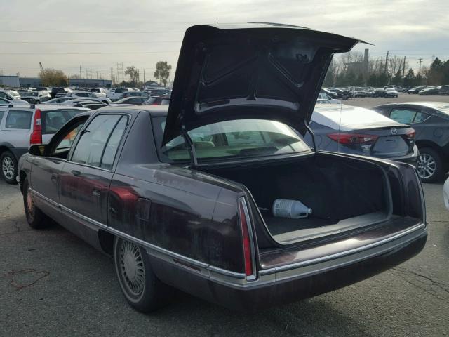 1G6KD52B9SU223127 - 1995 CADILLAC DEVILLE MAROON photo 3