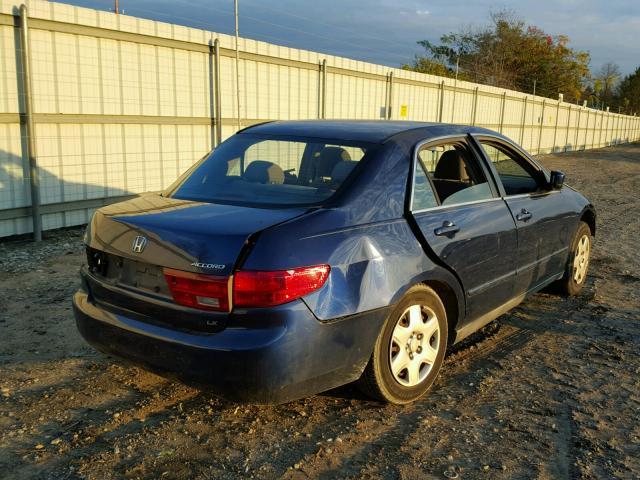 1HGCM56465A114628 - 2005 HONDA ACCORD LX BLUE photo 4