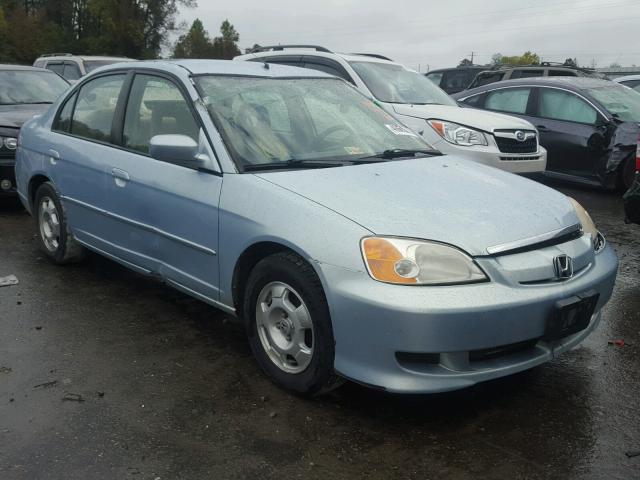 JHMES95683S025639 - 2003 HONDA CIVIC HYBR BLUE photo 1