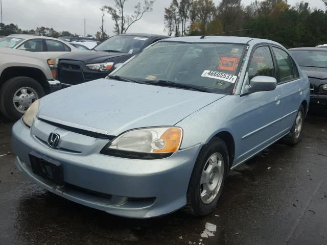 JHMES95683S025639 - 2003 HONDA CIVIC HYBR BLUE photo 2