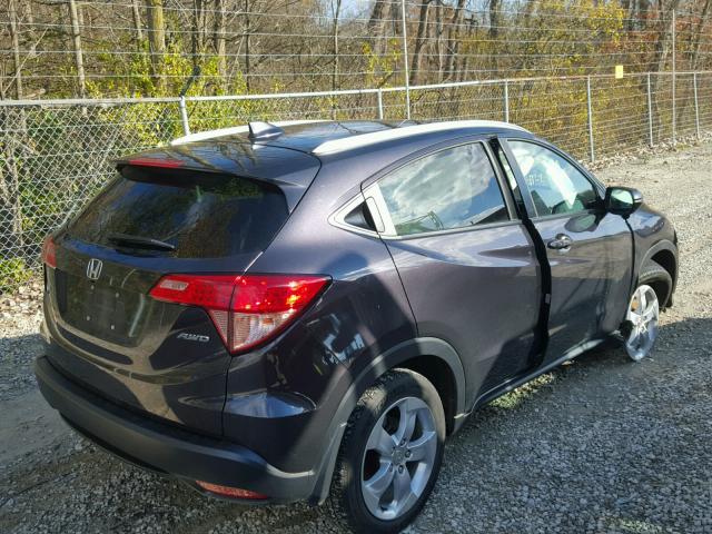 3CZRU6H71GM731232 - 2016 HONDA HR-V EXL GRAY photo 4