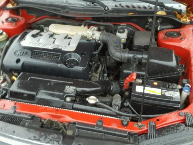 KNAFB161625081762 - 2002 KIA SPECTRA GS RED photo 7