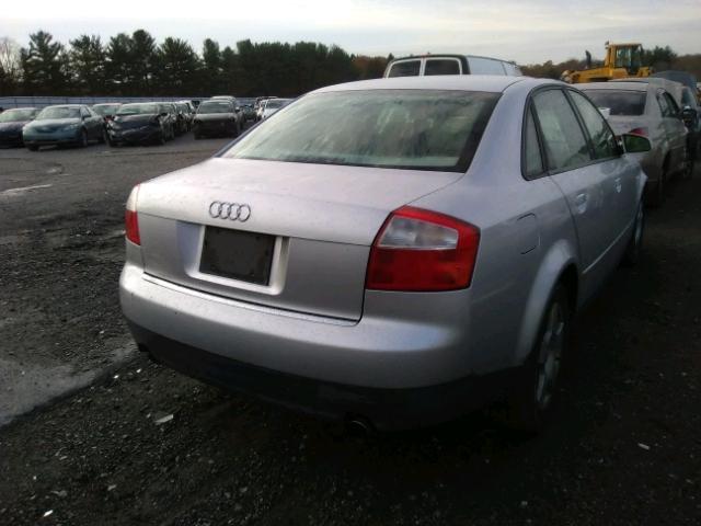 WAULC68E62A174897 - 2002 AUDI A4 1.8T QU SILVER photo 4