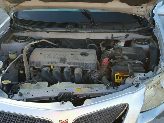 5Y2SL63835Z401582 - 2005 PONTIAC VIBE SILVER photo 7