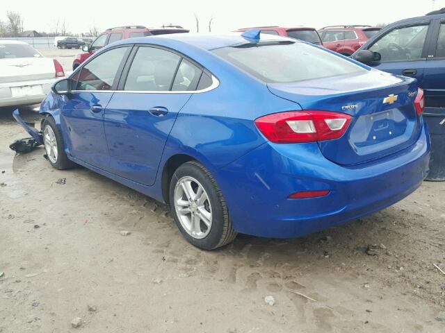 3G1BE5SM5GS607370 - 2016 CHEVROLET CRUZE LT BLUE photo 3