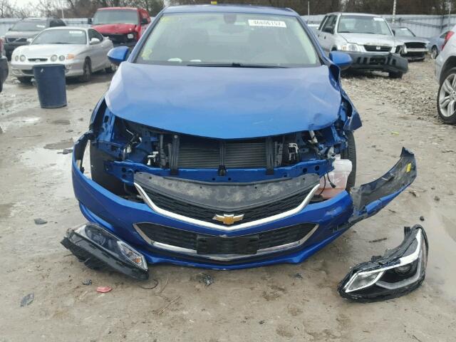 3G1BE5SM5GS607370 - 2016 CHEVROLET CRUZE LT BLUE photo 9