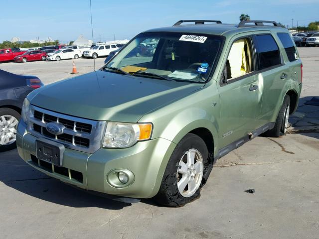 1FMCU03128KA50321 - 2008 FORD ESCAPE XLT GREEN photo 2