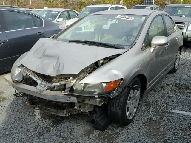 1HGFA16526L044879 - 2006 HONDA CIVIC LX TAN photo 2