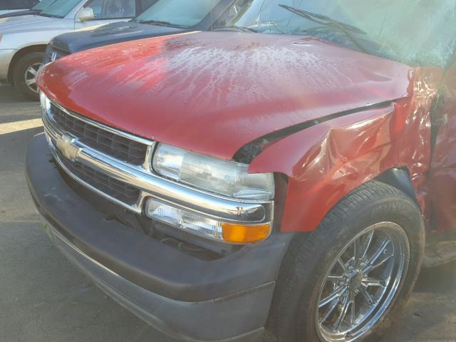 1GNEC16T84R232889 - 2004 CHEVROLET SUBURBAN C RED photo 10