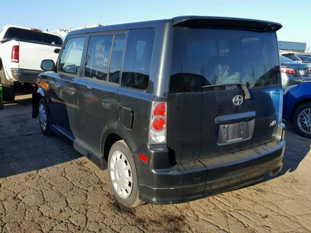 JTLKT324964071219 - 2006 TOYOTA SCION XB BLACK photo 3