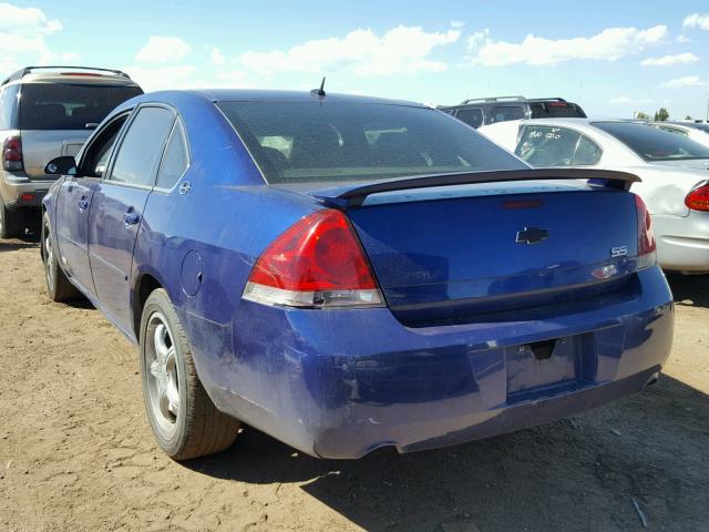2G1WD58C069158081 - 2006 CHEVROLET IMPALA SUP BLUE photo 3