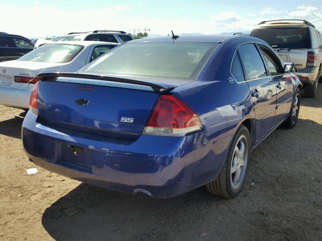 2G1WD58C069158081 - 2006 CHEVROLET IMPALA SUP BLUE photo 4